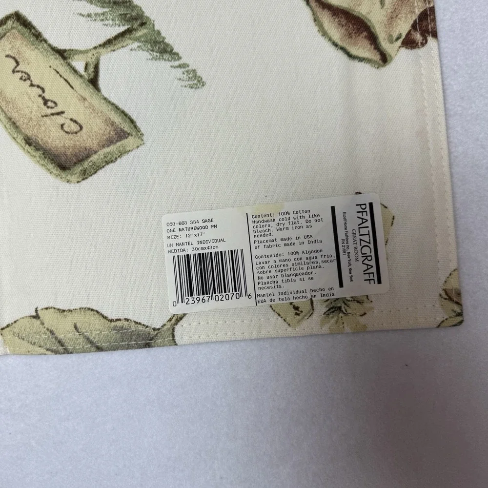 Pfaltzgraff Naturewood Placemats Set Of 4 Garden Leaves Birdhouse 12